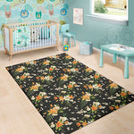 Spring Lily Flowers Pattern Print Area Rug