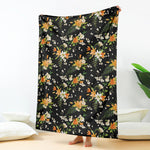 Spring Lily Flowers Pattern Print Blanket