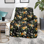 Spring Lily Flowers Pattern Print Blanket