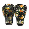 Spring Lily Flowers Pattern Print Boxing Gloves