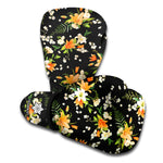 Spring Lily Flowers Pattern Print Boxing Gloves