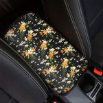 Spring Lily Flowers Pattern Print Car Center Console Cover