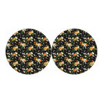Spring Lily Flowers Pattern Print Car Coasters