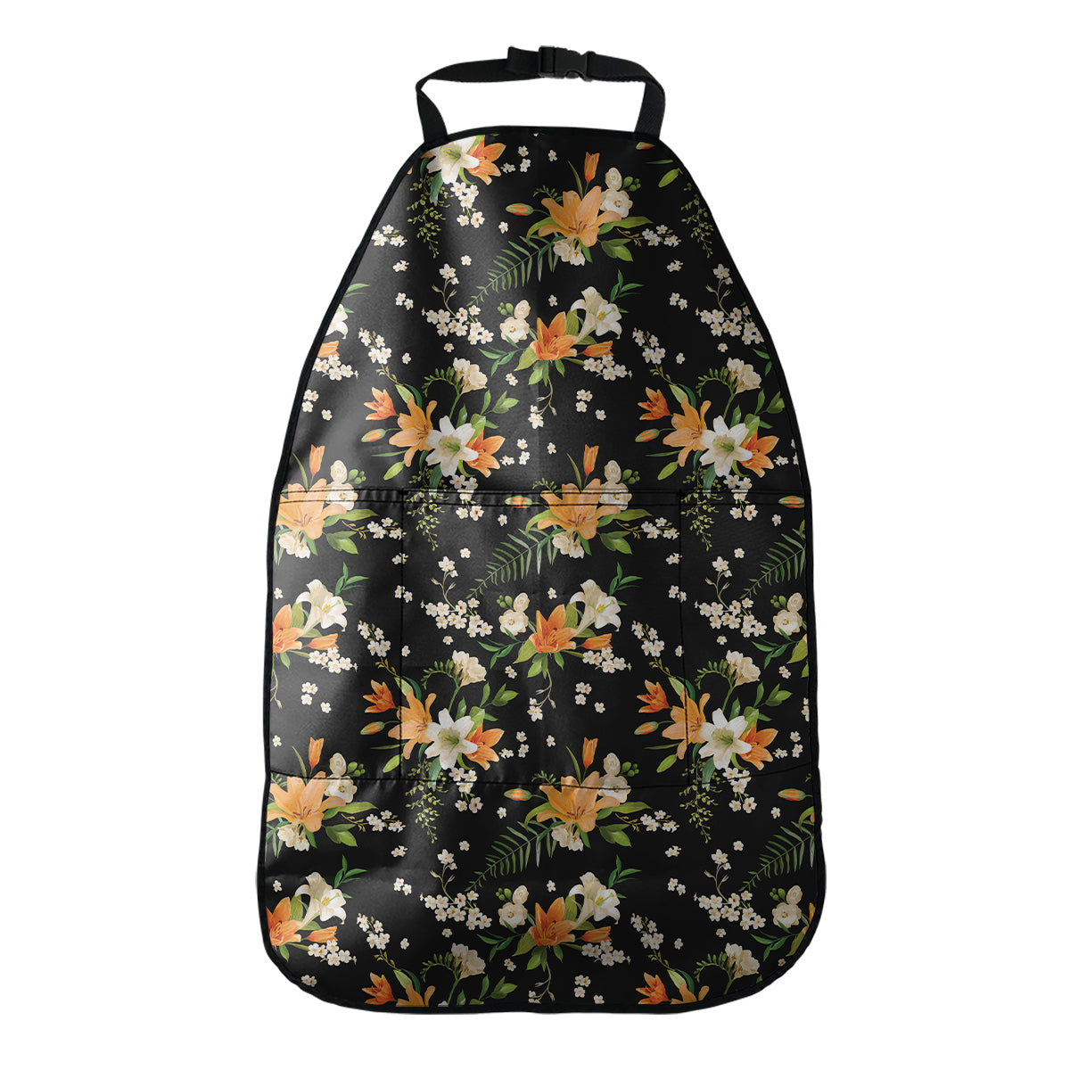 Spring Lily Flowers Pattern Print Car Seat Organizers