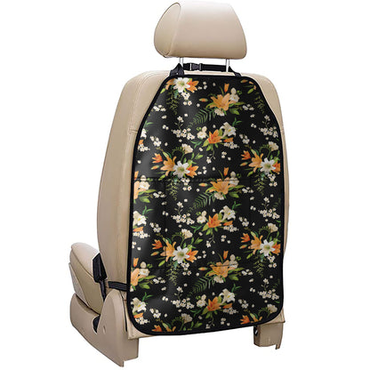 Spring Lily Flowers Pattern Print Car Seat Organizers