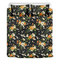 Spring Lily Flowers Pattern Print Duvet Cover Bedding Set