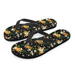 Spring Lily Flowers Pattern Print Flip Flops