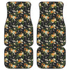 Spring Lily Flowers Pattern Print Front and Back Car Floor Mats