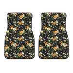 Spring Lily Flowers Pattern Print Front Car Floor Mats