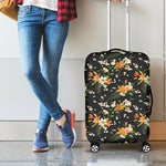 Spring Lily Flowers Pattern Print Luggage Cover