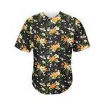 Spring Lily Flowers Pattern Print Men's Baseball Jersey