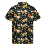 Spring Lily Flowers Pattern Print Men's Short Sleeve Shirt