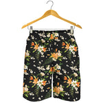 Spring Lily Flowers Pattern Print Men's Shorts