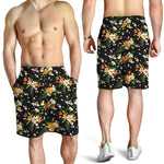 Spring Lily Flowers Pattern Print Men's Shorts