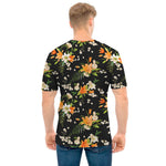 Spring Lily Flowers Pattern Print Men's T-Shirt