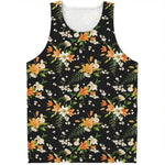 Spring Lily Flowers Pattern Print Men's Tank Top