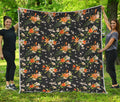 Spring Lily Flowers Pattern Print Quilt