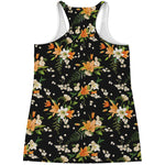 Spring Lily Flowers Pattern Print Women's Racerback Tank Top