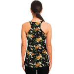 Spring Lily Flowers Pattern Print Women's Racerback Tank Top