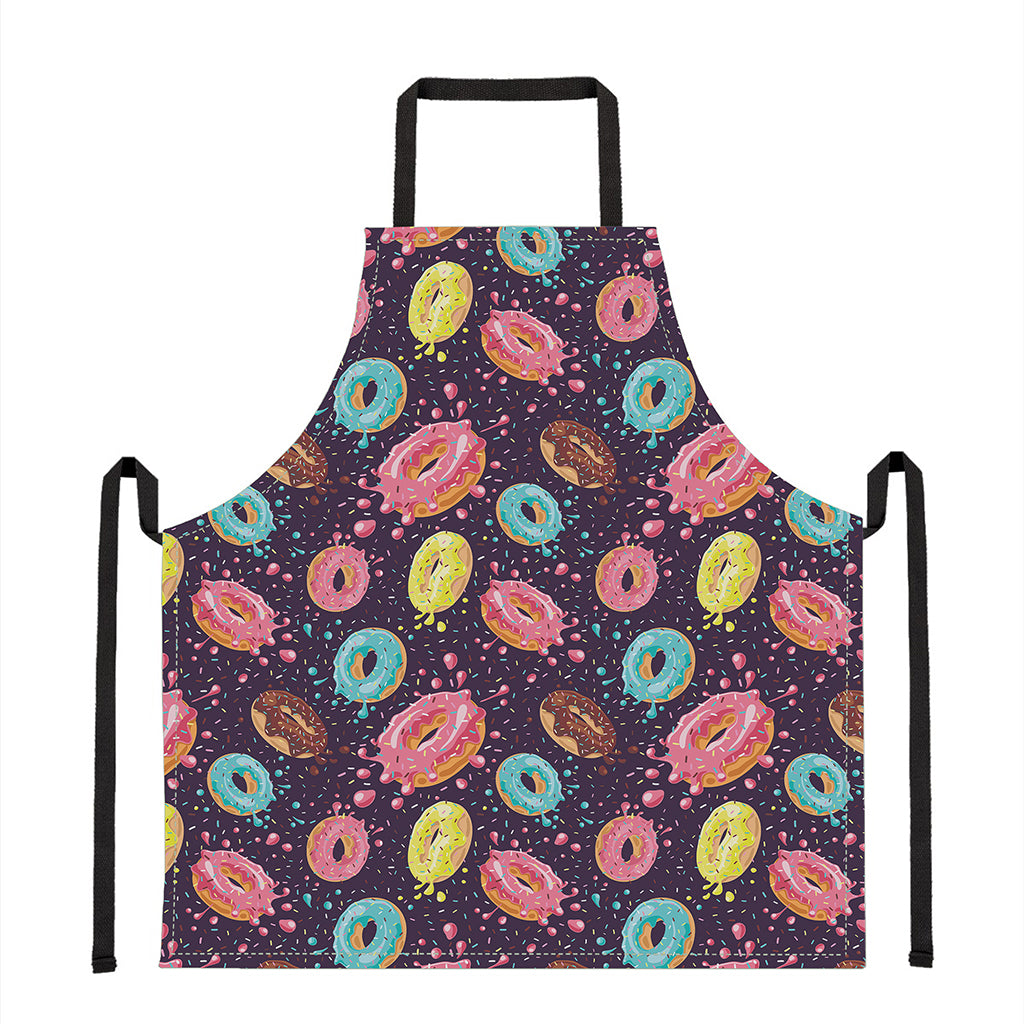 Sprinkles Donut Pattern Print Apron