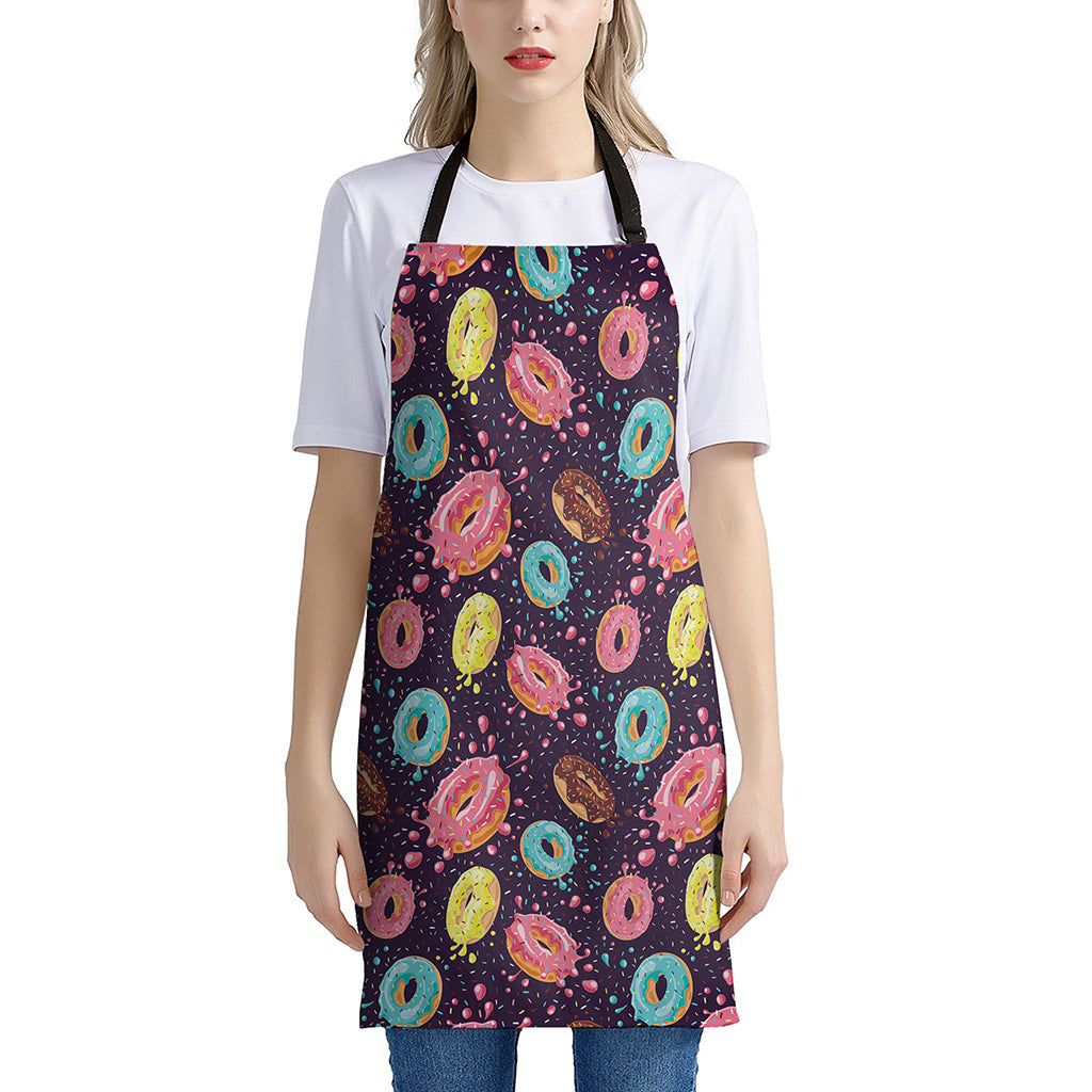 Sprinkles Donut Pattern Print Apron