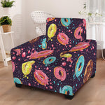 Sprinkles Donut Pattern Print Armchair Slipcover