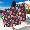 Sprinkles Donut Pattern Print Beach Sarong Wrap