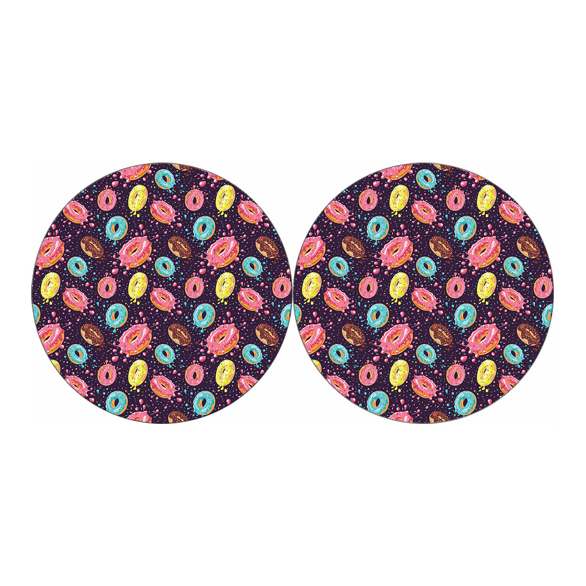 Sprinkles Donut Pattern Print Car Coasters