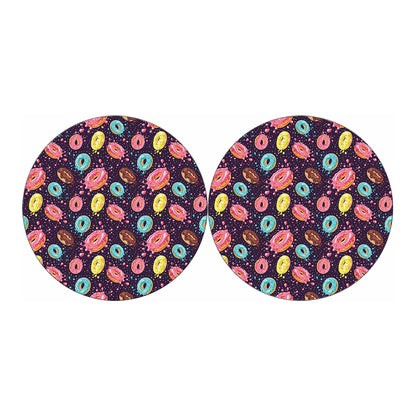 Sprinkles Donut Pattern Print Car Coasters