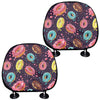 Sprinkles Donut Pattern Print Car Headrest Covers