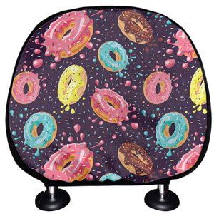 Sprinkles Donut Pattern Print Car Headrest Covers