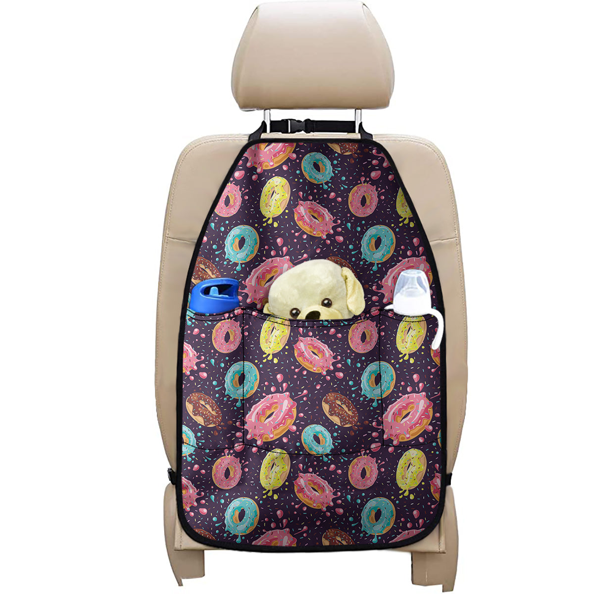 Sprinkles Donut Pattern Print Car Seat Organizers