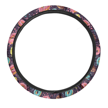 Sprinkles Donut Pattern Print Car Steering Wheel Cover