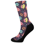 Sprinkles Donut Pattern Print Crew Socks