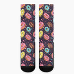 Sprinkles Donut Pattern Print Crew Socks