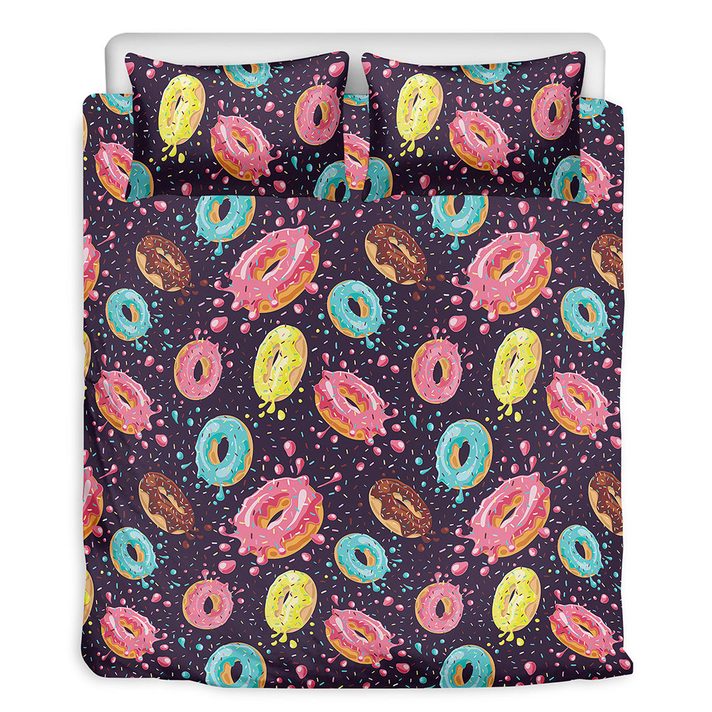 Sprinkles Donut Pattern Print Duvet Cover Bedding Set