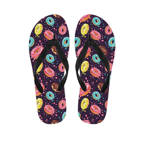 Sprinkles Donut Pattern Print Flip Flops