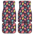 Sprinkles Donut Pattern Print Front and Back Car Floor Mats