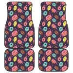 Sprinkles Donut Pattern Print Front and Back Car Floor Mats