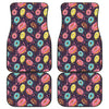 Sprinkles Donut Pattern Print Front and Back Car Floor Mats