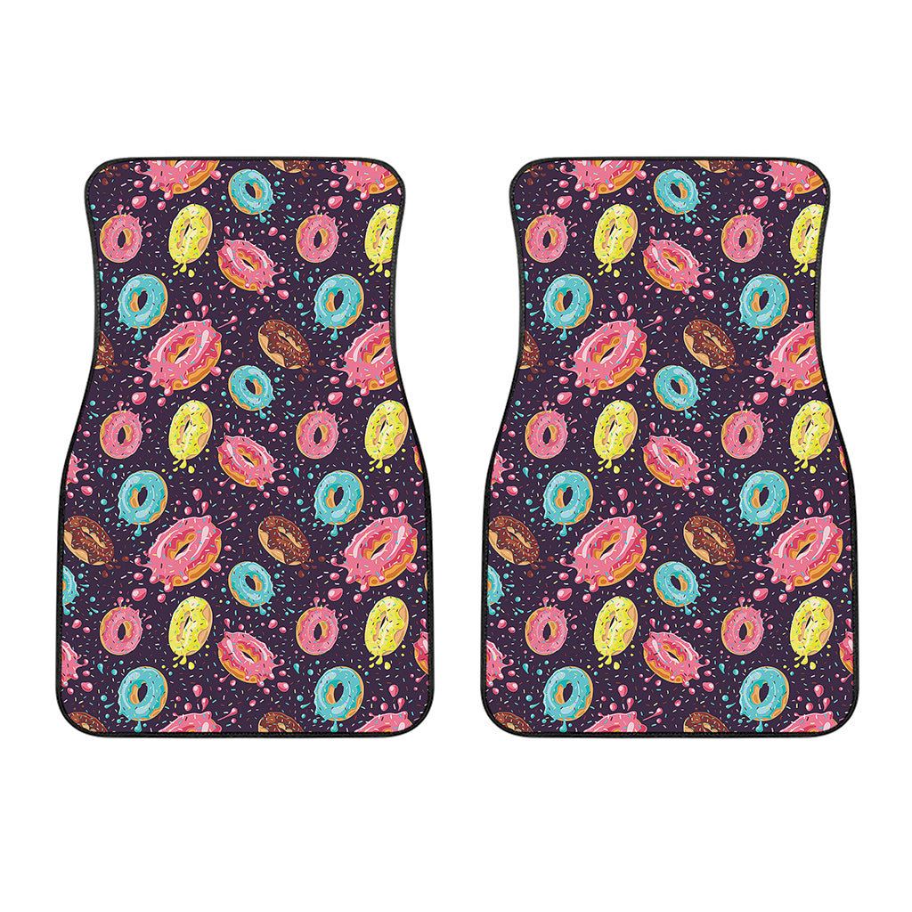 Sprinkles Donut Pattern Print Front Car Floor Mats