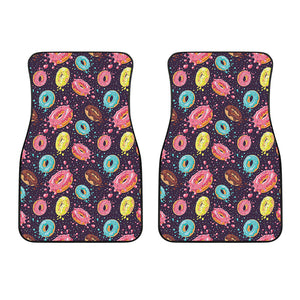 Sprinkles Donut Pattern Print Front Car Floor Mats