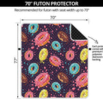 Sprinkles Donut Pattern Print Futon Protector