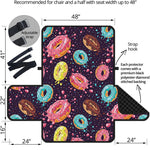 Sprinkles Donut Pattern Print Half Sofa Protector