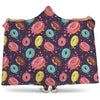 Sprinkles Donut Pattern Print Hooded Blanket