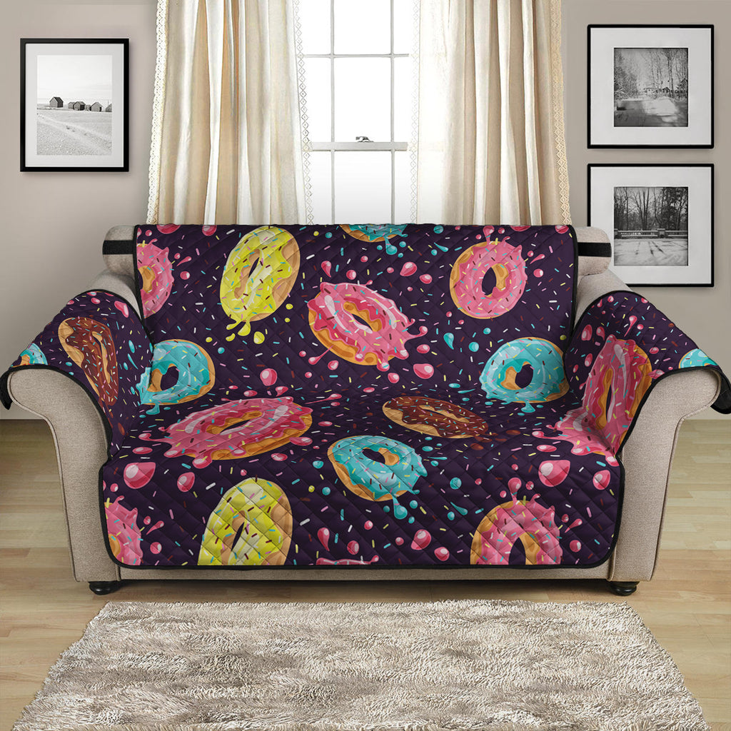 Sprinkles Donut Pattern Print Loveseat Protector