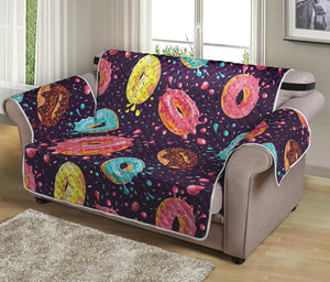 Sprinkles Donut Pattern Print Loveseat Protector