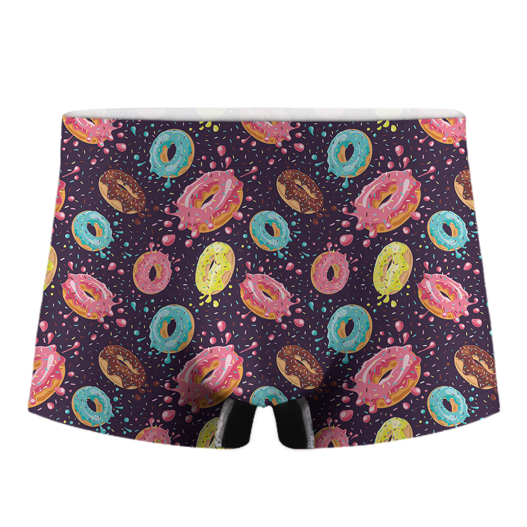 Sprinkles Donut Pattern Print Men's Boxer Briefs