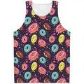 Sprinkles Donut Pattern Print Men's Tank Top