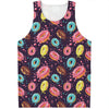 Sprinkles Donut Pattern Print Men's Tank Top